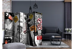 Bretteskjerm-Romdeler New York Signs II