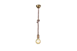 Trio Lighting Kjøkkenlampe|Taklampe-Rope Pendellampe E27 Antikk Messing