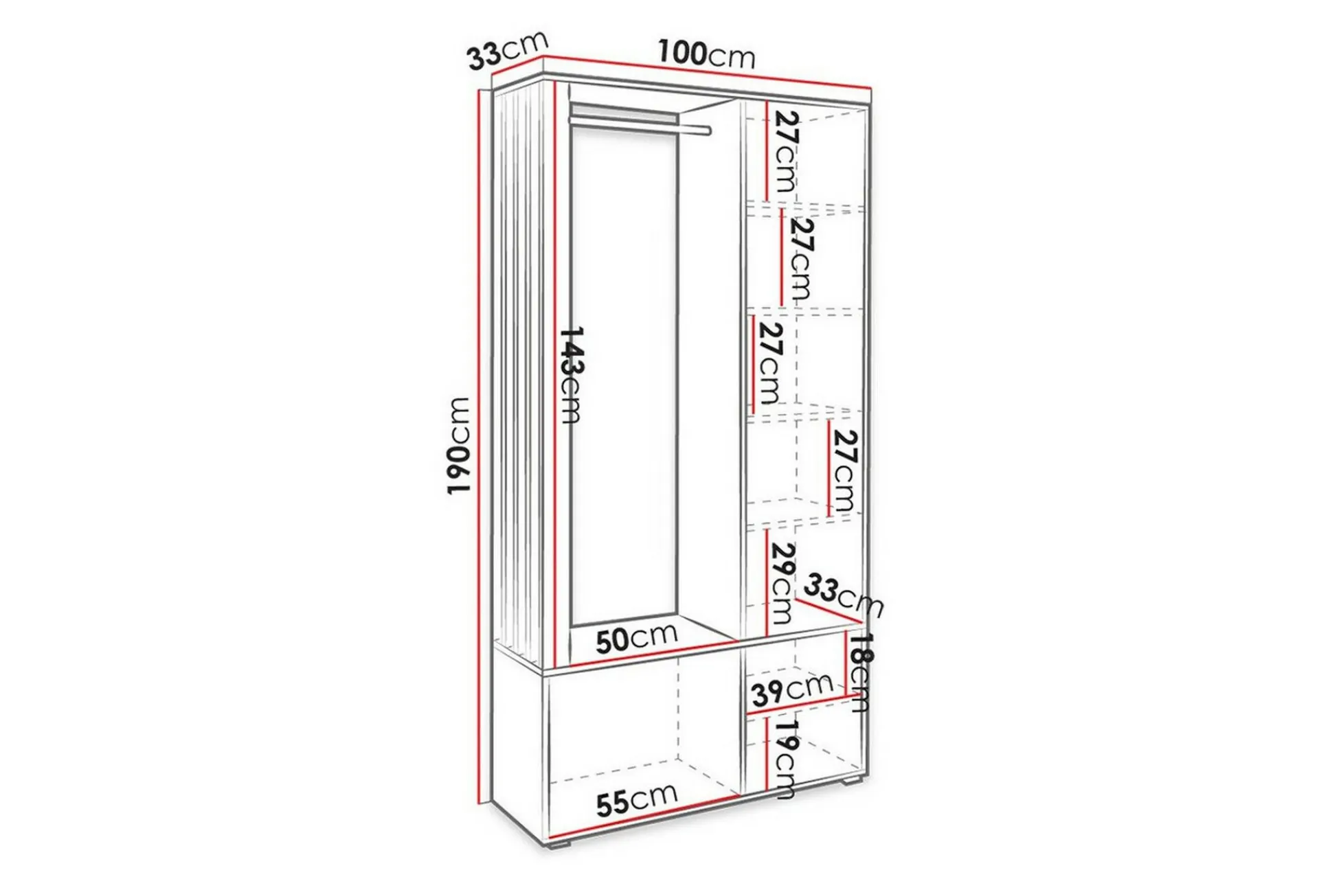 Oppbevaringsskap|Skap-Rosehall Highboard White Hvit