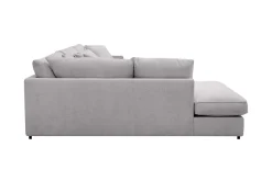 Scandinavian Choice Velour Sofa & Fløyel Sofa|Sofa Med Sjeselong-Rossita Lyx 4-seter Ekstra dyp Sofa med Sjeselong Venstre Grey
