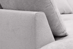 Scandinavian Choice Velour Sofa & Fløyel Sofa|Sofa Med Sjeselong-Rossita Lyx 4-seter Ekstra dyp Sofa med Sjeselong Venstre Grey
