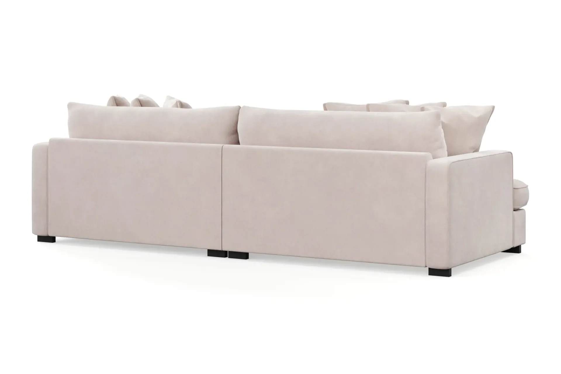 Scandinavian Choice Velour Sofa & Fløyel Sofa-Rossita Lyx 4-seters Ekstra Dyp Sofa i Fløyel Beige