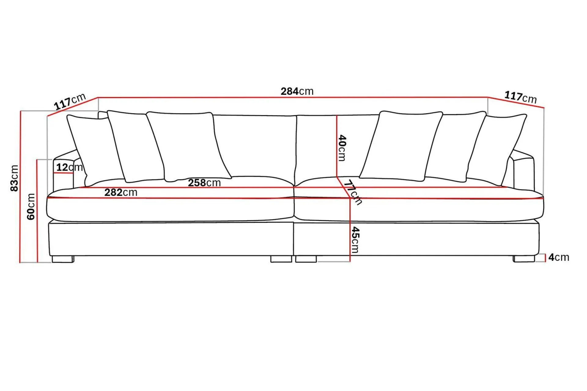 Scandinavian Choice Velour Sofa & Fløyel Sofa-Rossita Lyx 4-seters Ekstra Dyp Sofa i Fløyel Beige