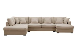 Scandinavian Choice Rossita Lyx 5-seters høyrevendt U-formet ekstra dyp sofa med divan og sjeselong i stoff