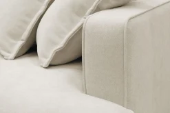 Scandinavian Choice U-Sofa-Rossita Lyx 6-seters høyrevendt U-formet ekstra dyp sofa med divan og sjeselong i stoff Beige