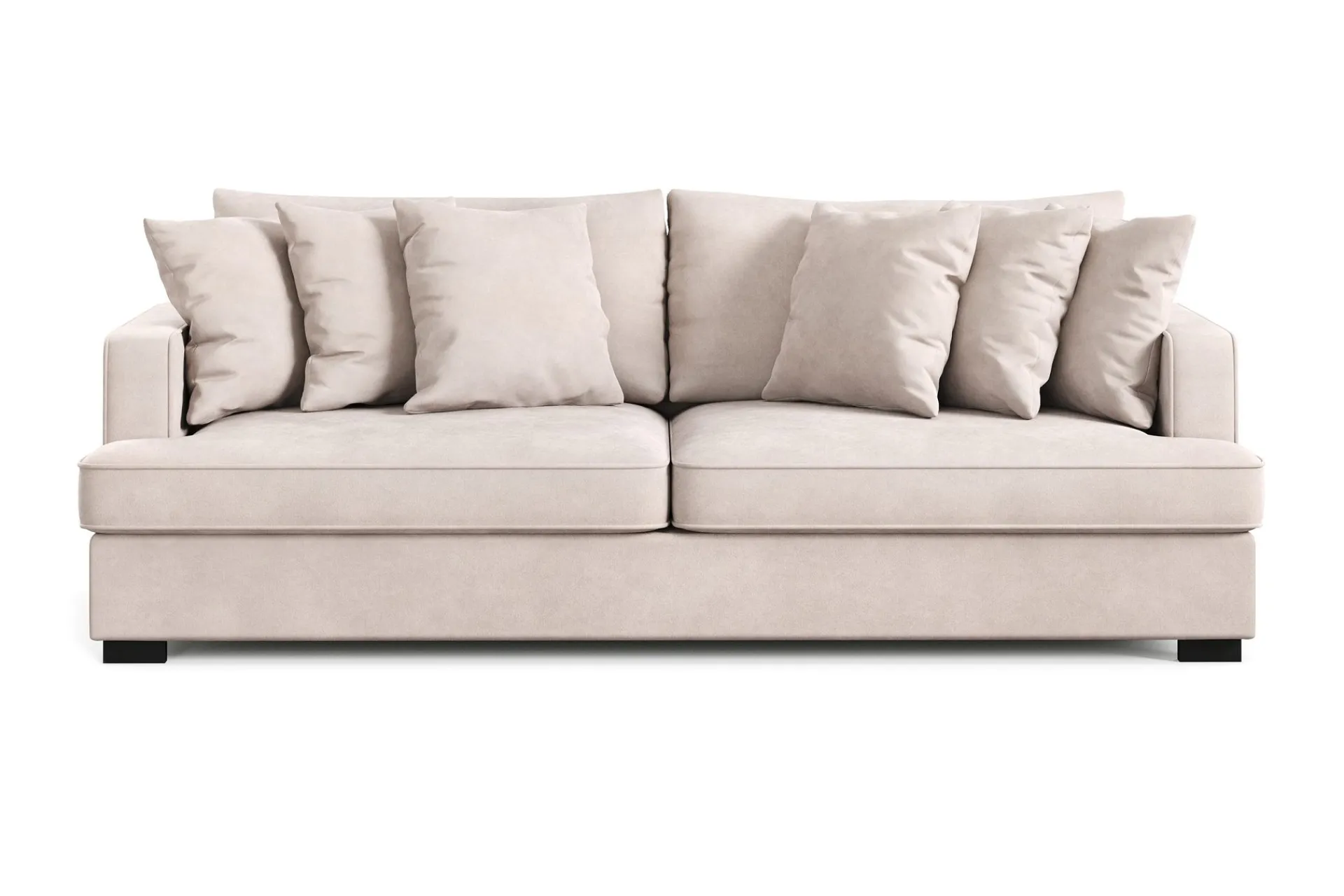 Scandinavian Choice Velour Sofa & Fløyel Sofa-Rossita 4-seters Dyp Fløyelssofa Beige