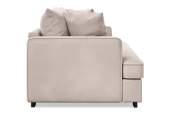 Scandinavian Choice Velour Sofa & Fløyel Sofa-Rossita 3-seters Dyp Sofa med Hel Pute i Fløyel Beige