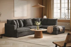 Scandinavian Choice Rossita 4-seters Høyrevendt L-formet Dyp Sjeselongsofa i Chenille