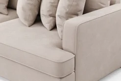 Scandinavian Choice Rossita 4-seters Venstrevendt L-formet Dyp Sjeselongsofa i Fløyel