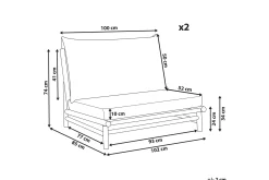 Utelenestoler|Loungestol Ute-Rosthern Utelenestol Lysebrun/Beige