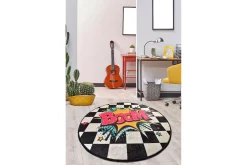 Moderne Tepper-Round Matte Boom (100) Flerfärgad