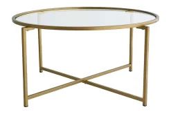 Sofabord-Rowman Sofabord 83 cm Rundt Gull
