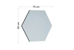 Veggspeil|Gangspeil-Rubal Speil 70 cm Rektangulær Svart
