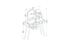 Ruges Sminkebord 74 cm