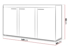 Concept 55 Rumba Skjenk 148,8x40,3x82 cm
