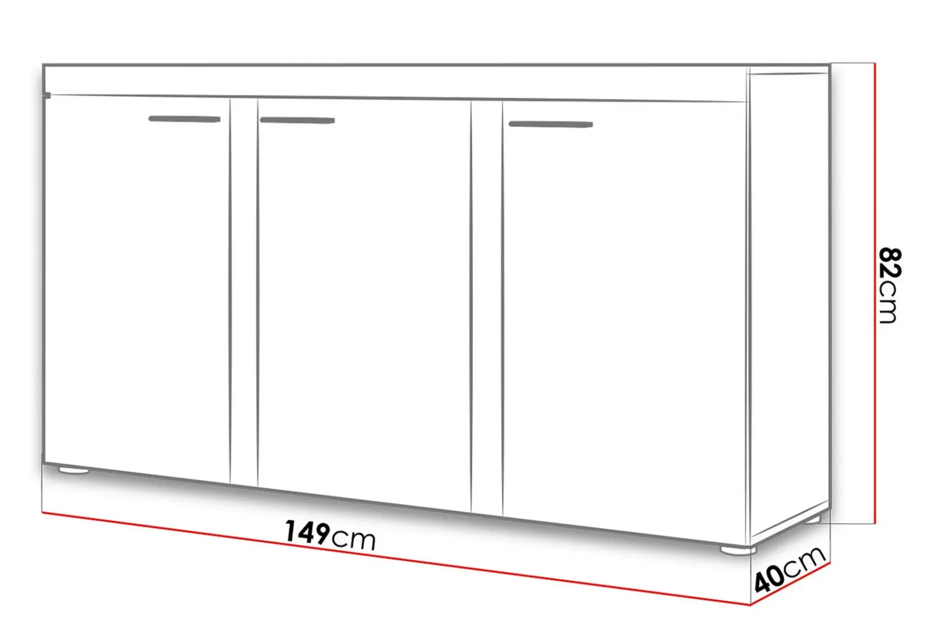 Concept 55 Rumba Skjenk 148,8x40,3x82 cm
