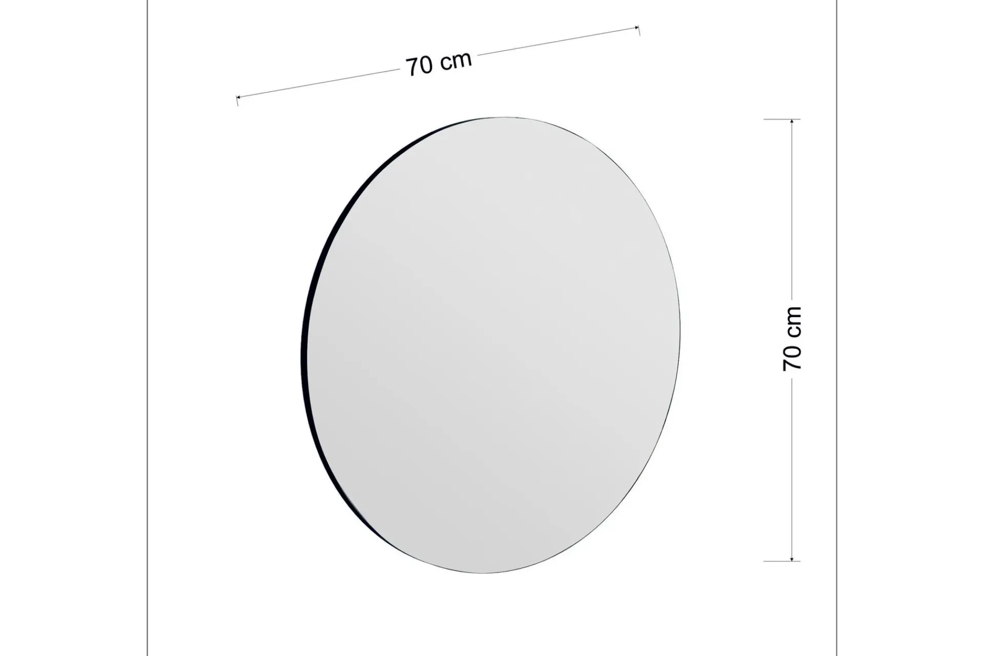 Sminkespeil|Gulvspeil-Rusan Speil 70 cm Rektangulær Svart