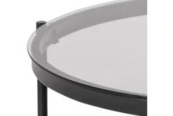 Rutkin Sofabord 79 cm Rundt med Oppbevaring Hylle