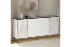 Gangbord|Avlastningsbord-Rynor Konsollbord 150 cm Hvit