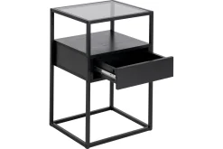 Avlastningsbord-Sakila Nattbord 35 cm Svart