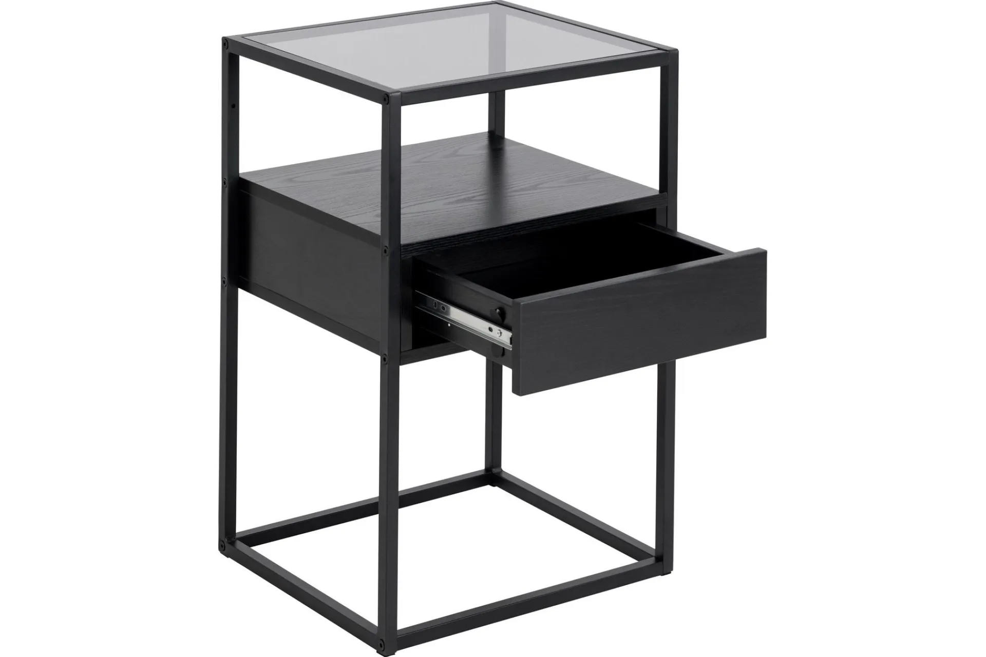 Avlastningsbord-Sakila Nattbord 35 cm Svart