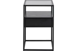 Avlastningsbord-Sakila Nattbord 35 cm Svart