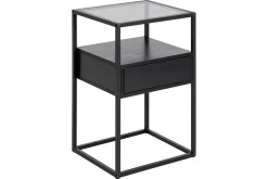 Avlastningsbord-Sakila Nattbord 35 cm Svart