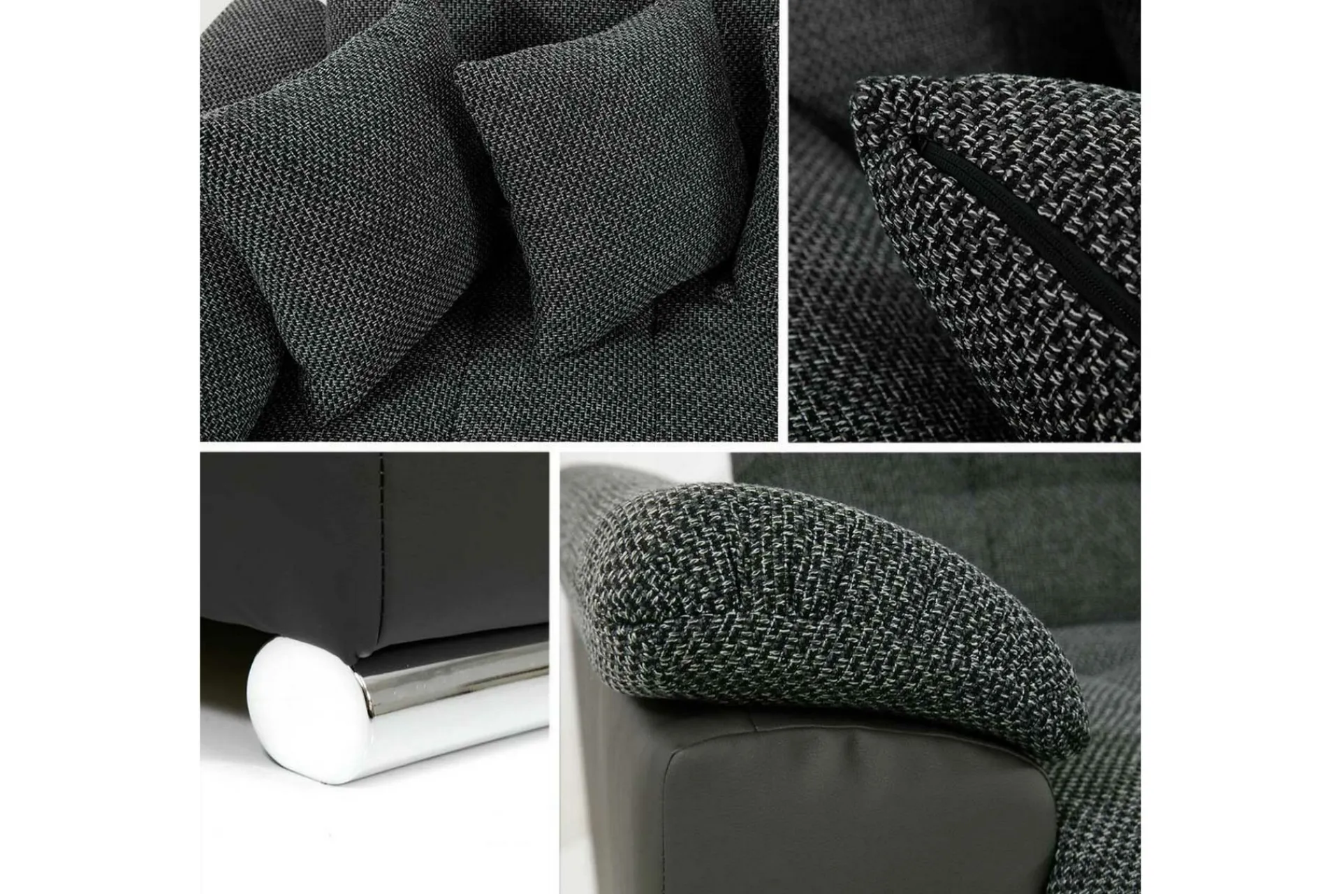 Velour Sofa & Fløyel Sofa|Sovesofaer-Sakri 5-seters Hjørnesovesofa Mörkbrun
