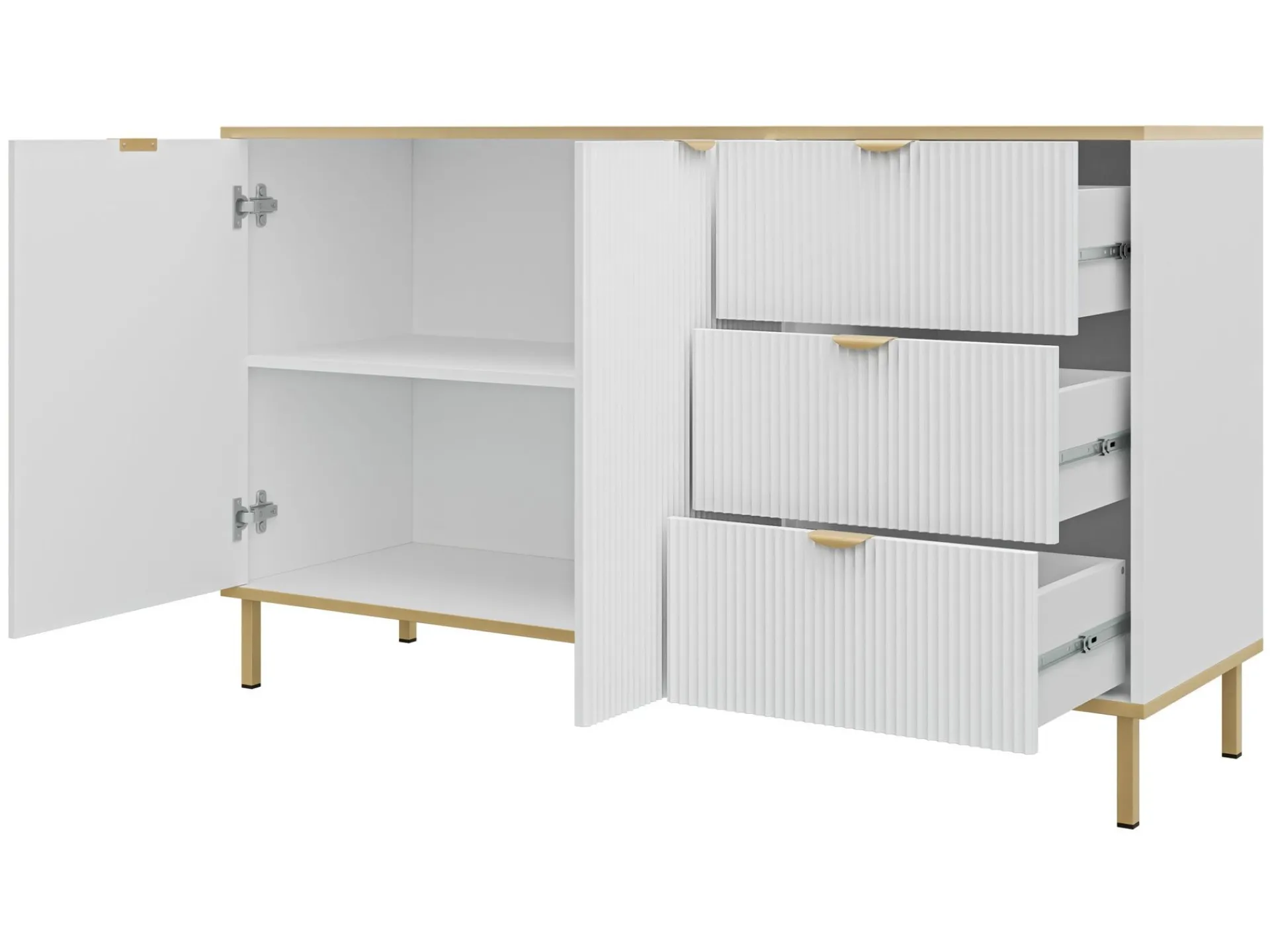Sideboard & Skjenker-Salmor Skjenk 135x42 cm Hvit