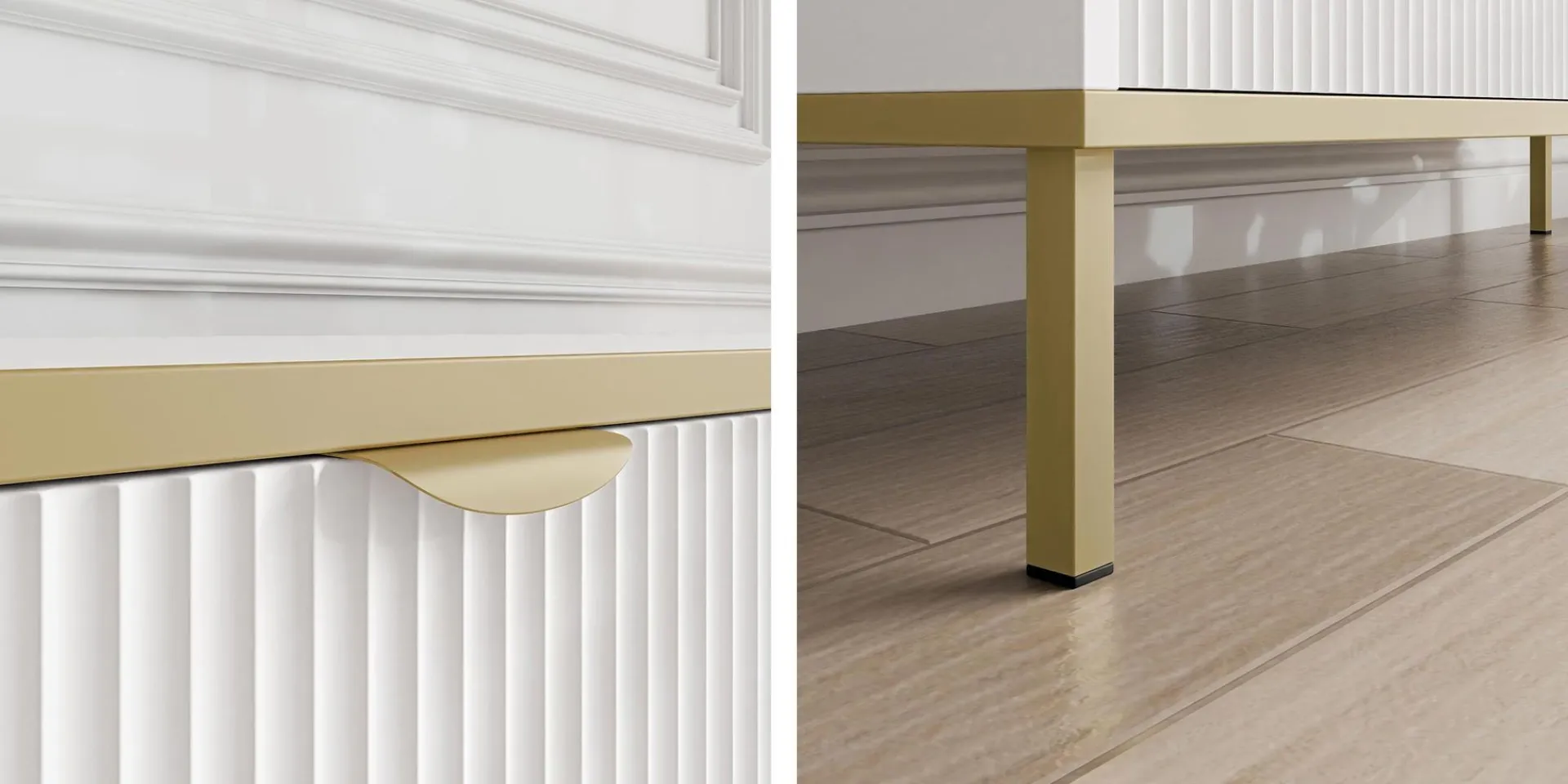 Sideboard & Skjenker-Salmor Skjenk 135x42 cm Hvit