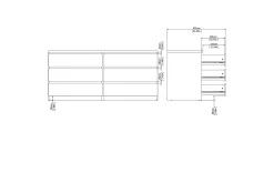 Kommode|Gangoppbevaring-Salomns Kommode 50x154 cm Hvit,Grey