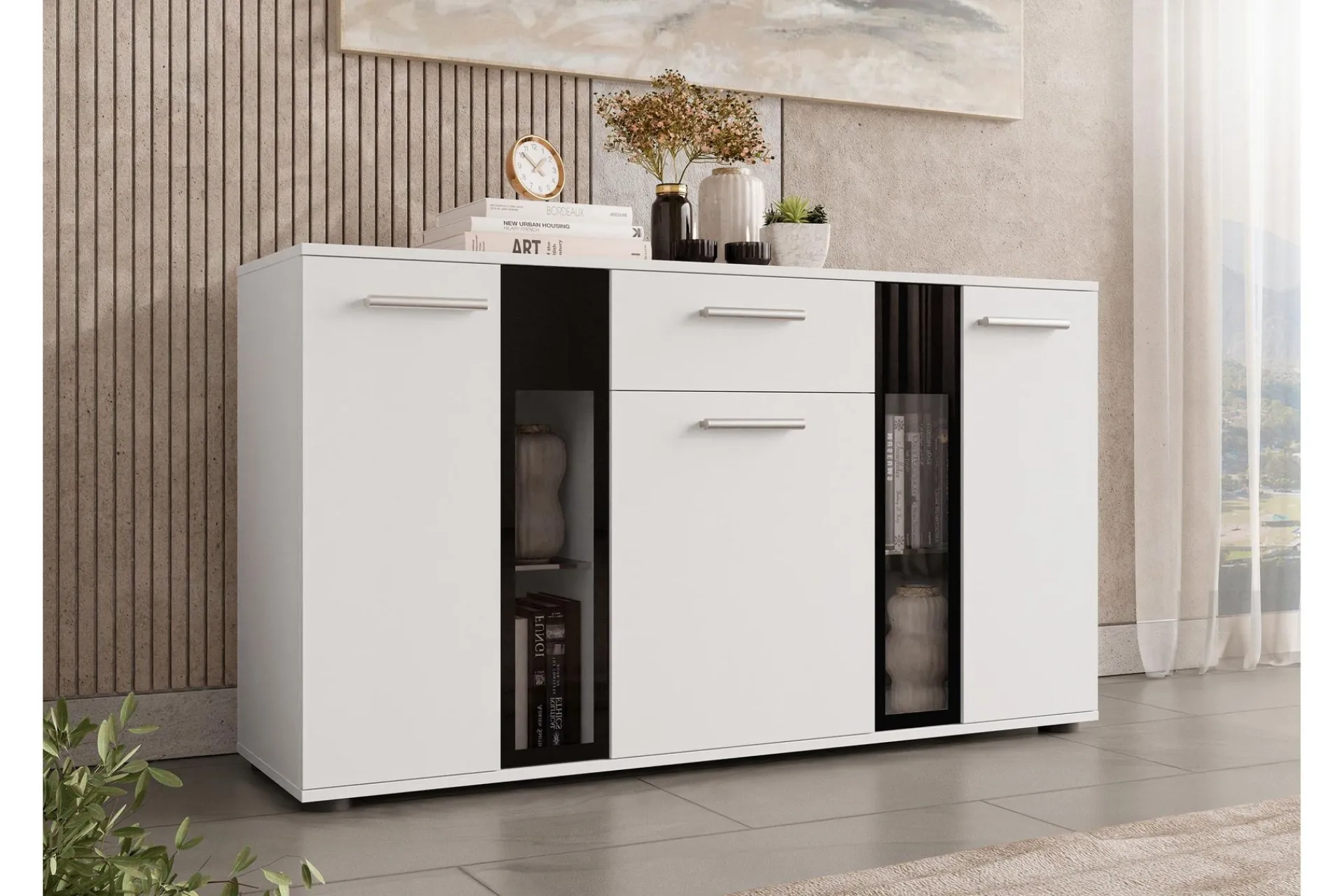 Gangoppbevaring|Kommode-Salsa kommode 140x40x80 cm Hvit
