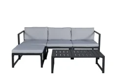 Venture Home Veranda & Terrasse|Loungesett-Salvador Loungegruppe Grå/Svart