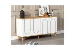 Gangbord|Avlastningsbord-Salven Konsollbord 150 cm Eik,Hvit