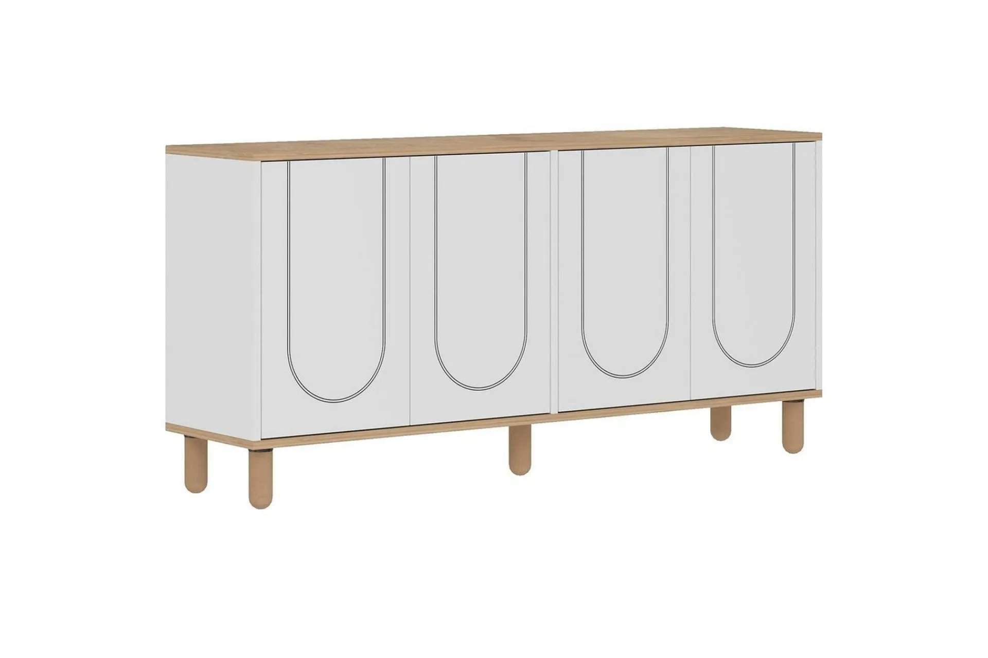 Gangbord|Avlastningsbord-Salven Konsollbord 150 cm Eik,Hvit