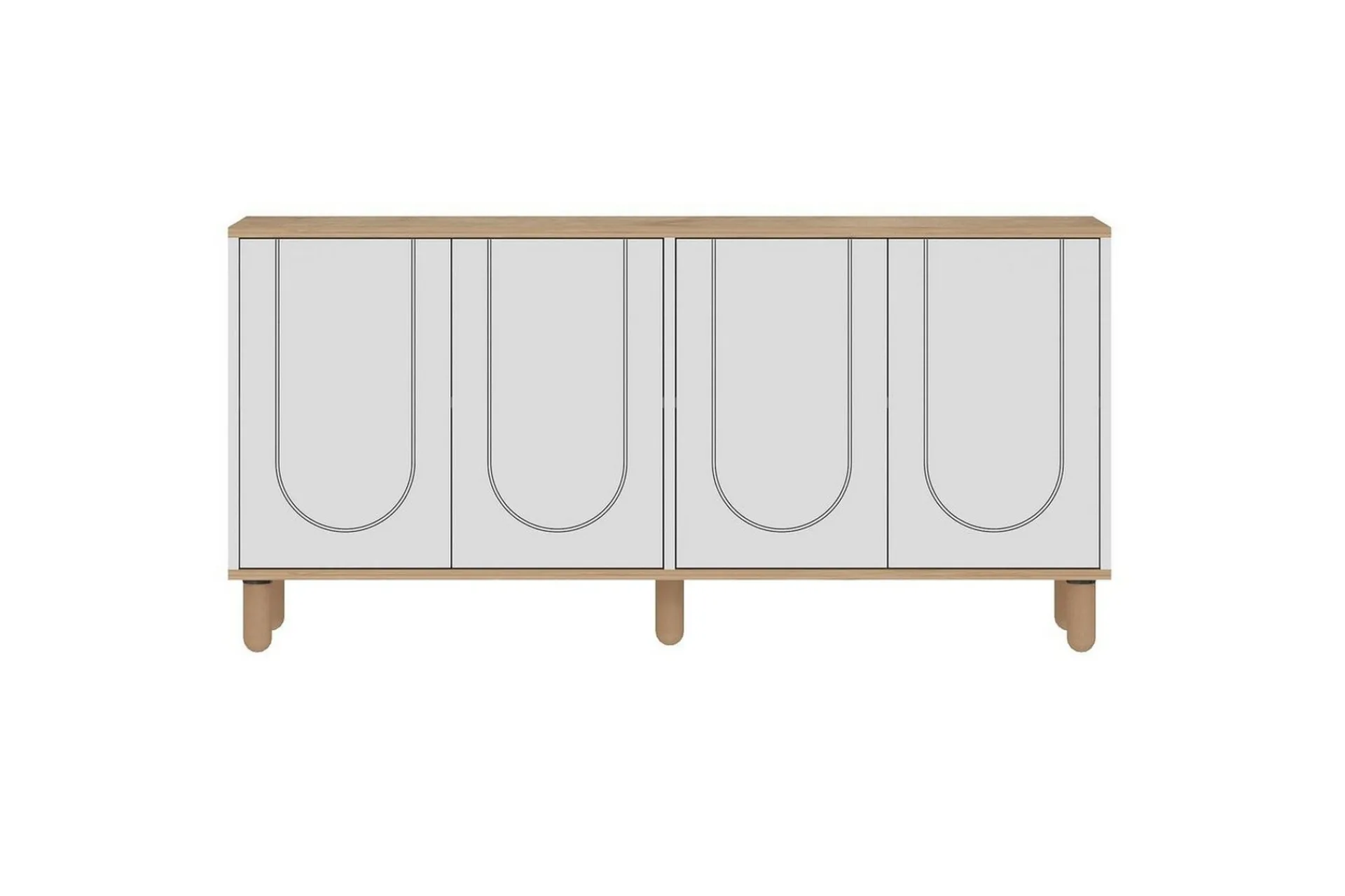 Gangbord|Avlastningsbord-Salven Konsollbord 150 cm Eik,Hvit