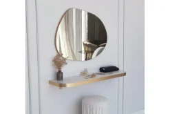 Sminkespeil|Gulvspeil-Samtens Speil 75 cm Rektangulær Gull