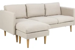 Sofa Med Sjeselong-Sanat 3-seters Sofa med Divan Beige