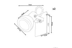 Spotlights & Downlights-Santokari Spotlight 2 stk GU10 Hvit,Svart