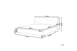 Bedly Sengeramme & Sengestamme-Saverne Dobbeltseng 180 | 200 cm Grey