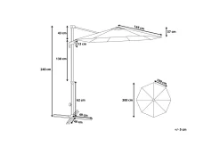 Parasoller-Savona Parasoll 240 cm Mørkegrå