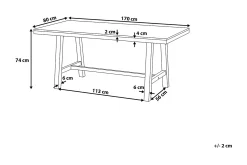 Spisegrupper Hage-Scania Hagebord + 2 Benker 80 cm Svart