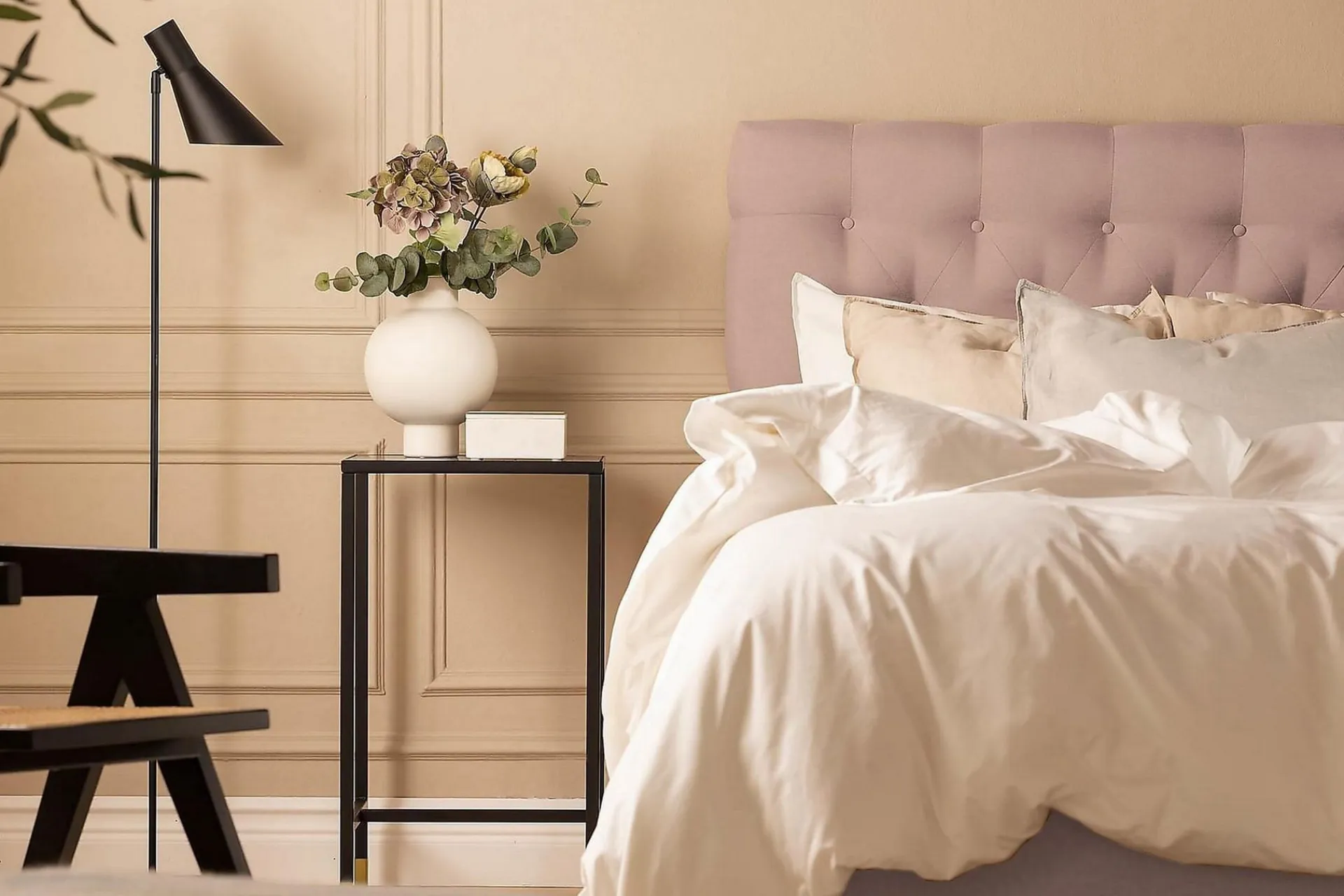 Kontinentalsenger|Komplett Sengepakke-Scarlett Kontinentalseng 140x200 Memorymadrass Lyserød