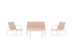 Venture Home Scopello sofagruppe 2-seters sofa + 2 lenestoler med bord utendørs