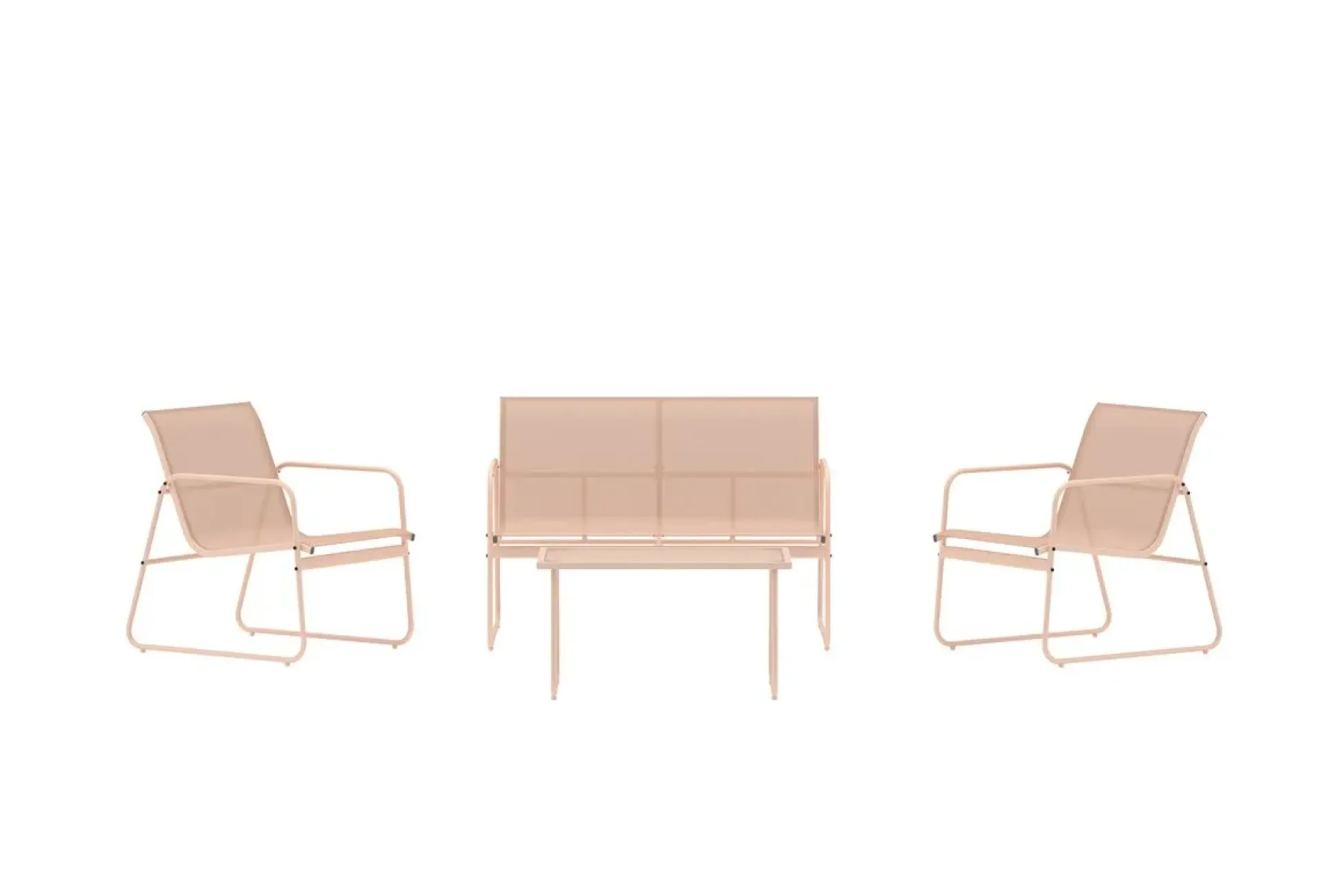 Venture Home Scopello sofagruppe 2-seters sofa + 2 lenestoler med bord utendørs
