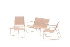 Venture Home Scopello sofagruppe 2-seters sofa + 2 lenestoler med bord utendørs