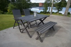 Lifestyle Garden Spisegrupper Hage-Scottsdale Spisegruppe 150 cm + 2 Solanum Stoler Grey