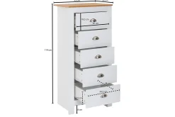 Sideboard & Skjenker-Seddik Sideboard 39 cm Rektangulær Natur,Hvit