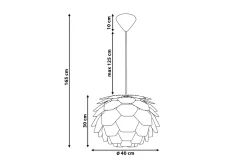 Kjøkkenlampe|Taklampe-Segre Taklampe 40 cm Svart