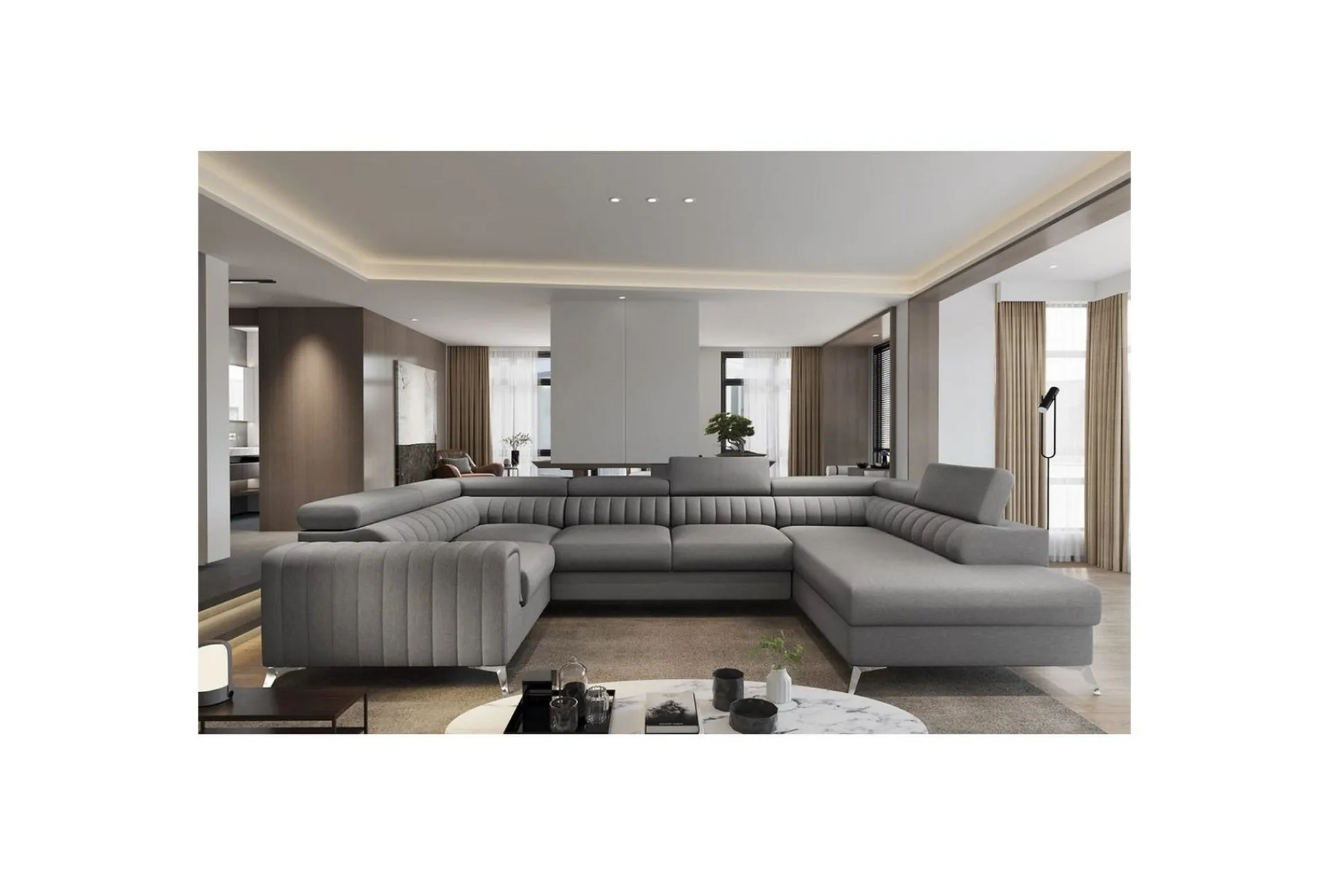 Sovesofaer-Seksjon Eltap Louis 347x202x92 cm Grey